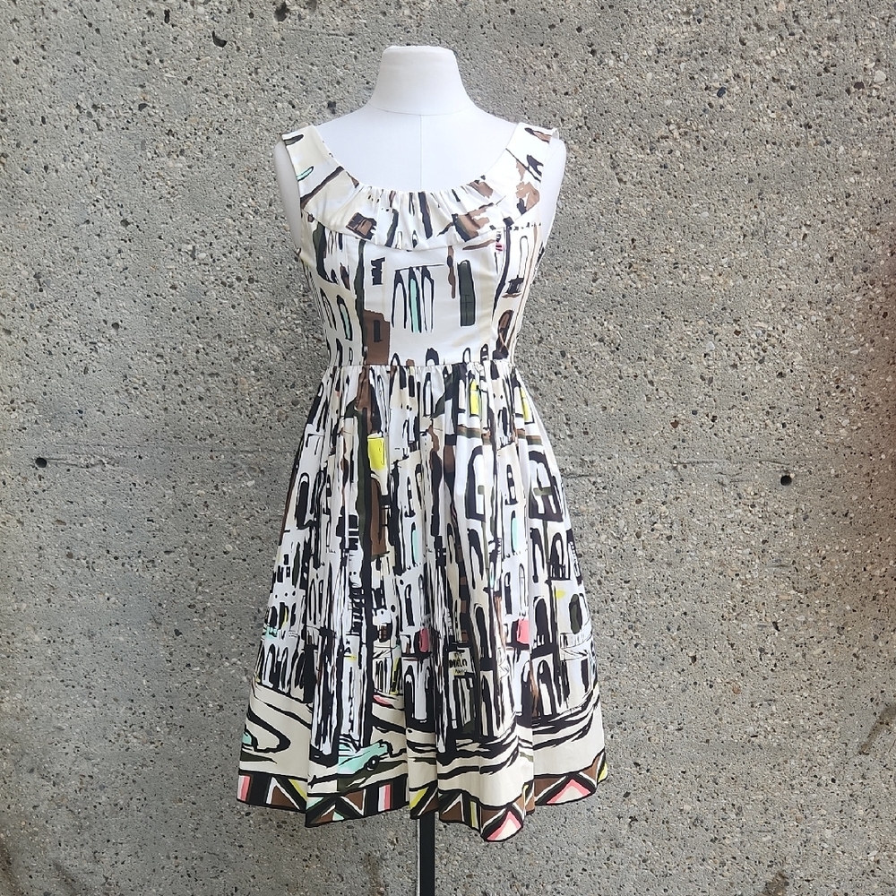 KATE SPADE novelty print sleeveless dress